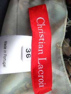NWT CHRISTIAN LACROIX Cream Floral Dress Gown 36 $1750  
