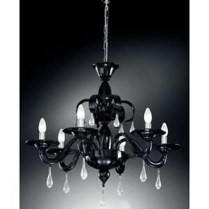  Murano 1184/6 Chandelier   black, 110   125V (for use in 