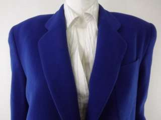   blazer jacket wool royal blue vintage Burberrys S 6 career work  