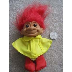  Russ Berrie Rain Slicker Troll, with Red Hair Everything 
