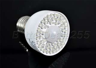 E27 54 LED PIR Occupancy Sensor White Light Bulb Motion 3W AC85 260V 4 