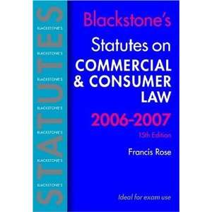   and Consumer Law 2006 2007 (9780199288168) Francis Rose Books