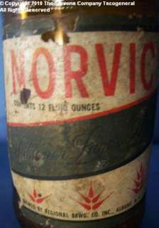 VINTAGE NORVIC PILSNER LAGER BEER GLASS BOTTLE WW292  