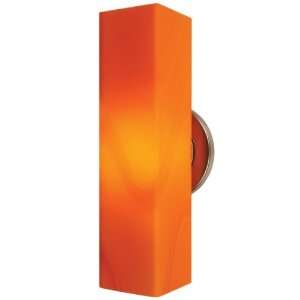   Houston Wall Sconce 100853CH Chrome Orange Glass