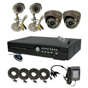   Surveillance DVR Four CCD Cameras 500GB KIT. Eagleeyes Software