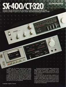 Pioneer SX400/CT320 Receiver/Cassette Brochure  