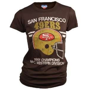   San Francisco 49ers Womens Retro Vintage T Shirt