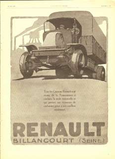 1920   RENAULT Trucks   French Ad  