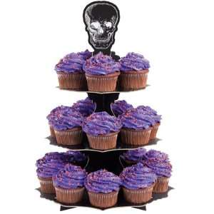   Halloween CupCake Stand and Holder With Skulls 3TIER