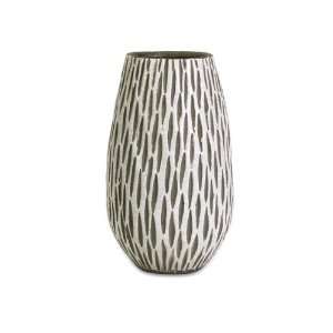  11 Small Terracotta Vase with White Woven Tribal Design 