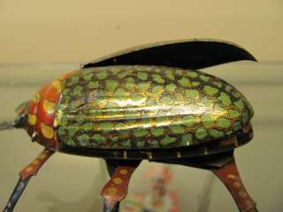 VINTAGE ANTIQUE TIN TOY WIND UP EARLY LEHMANN SCARAB BEETLE CIRCA 1910 