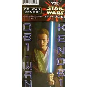 Star Wars Sticker~ Star Wars Episode I~ Obi Wan Kenobi~ Rare 