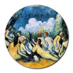  Large Bathers by Paul Cezanne Round Mouse Pad Office 