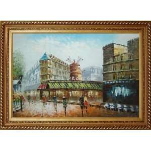 The Moulin Rouge in Paris of France Oil Painting, with Exquisite Dark 