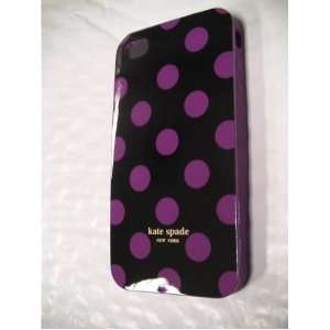  Designer TPU Purple Polka Dot Black Iphone 4/4s Case in 