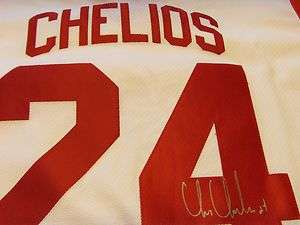 CHRIS CHELIOS Signed & Authenticated Detroit Red Wings Jersey  Lojo 