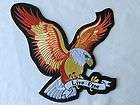 AMERICAN EAGLE HARLEY BIKER LARGE EMBROIDERED BACK PATCH 10 HIGH X 8 