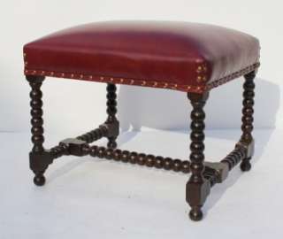 American Jacobean style Pair of Walnut Benches 19th c.  