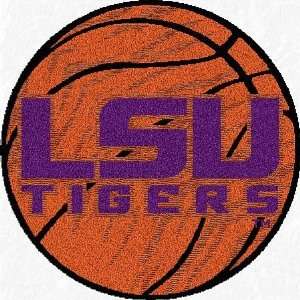   Louisiana State Tigers 24 ft. ft. Basketball Logo Rug Sports