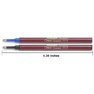   Premium Rollerball Pen Refills, Black Ink, Box of 10