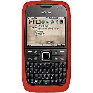   Silicone Skin Cover for Nokia E73 Mode, Red Cell Phones & Accessories