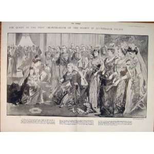  Buckingham Palace Queen Drwaing Room London Print 1900 