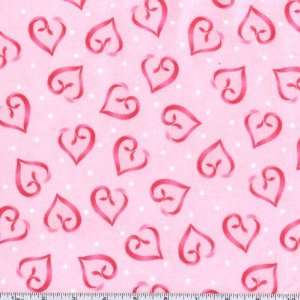   Love and Harmony Hearts Pink Fabric By The Yard Arts, Crafts & Sewing