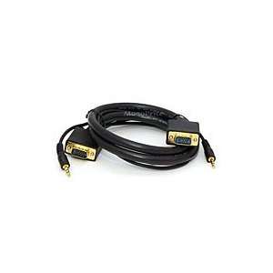  Super VGA HD15 M/M 3ft Cable w/ Stereo Audio and Triple 