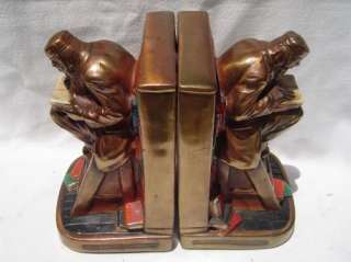 MARION BRONZE ORIENTAL POLYCHROME BOOKENDS  