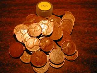 1923 P LINCOLN WHEAT CENT ROLL, 50 nice coins  