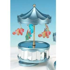  Glass Tropical Fish Music Box Collectible Decoration 