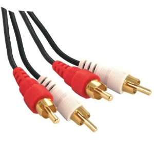    6ft 2 RCA Male to 2 RCA Male Gold Plated Cable Electronics