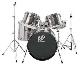 Westbury 5 Piece drum set with Hardware, Metallic Silver  