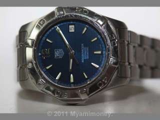 TAG HEUER AQUARACER AUTOMATIC BLUE DIAL STAINLESS STEEL WATCH WAF2112 