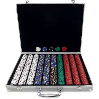 1000 13 Gram Clay CASINO Poker Chips w/ Aluminum Case  