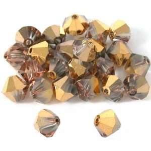  24 Rose Gold Bicone Swarovski Crystal Beads 5301 6mm Arts 