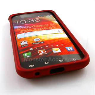 Red Hard Case Cover For Samsung Galaxy S2 Sprint Epic 4G Touch  