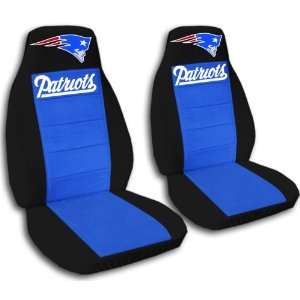  2 Black and Medium Blue New England seat covers for a 2007 