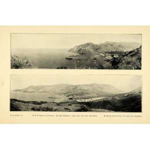  1901 Print Catalina Island Resorts California Coast Bay 