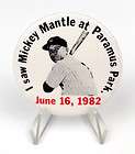 Saw Mickey Mantle June 16 1982 Collectible Pin