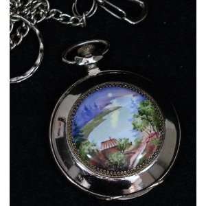  Pocket Russian Watch MOLNIJA (#0141) with hand painted 