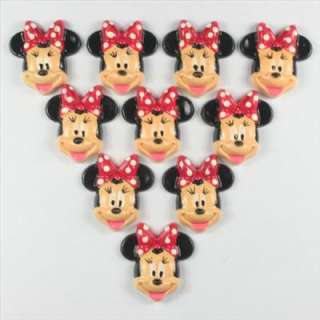   Minnie Mouse Flatbacks Scrapbooking Hair Bow Cabochon Craft Decoden