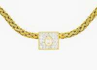 Van Cleef 18k Gold Necklace with Diamonds  