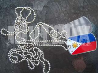 Stainless Steel Philippines Dog Tag Filipino Key Chain  