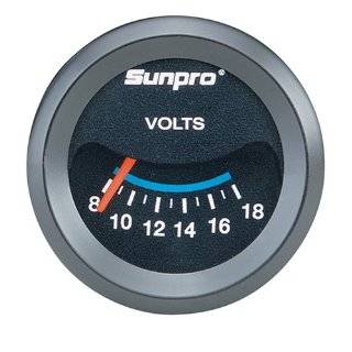 Sunpro CP7985 CustomLine Electrical Voltmeter   Black Dial