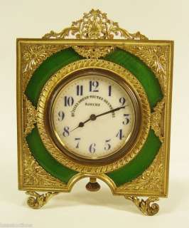 ORMOLU bronze enamel French picture portrait clock  