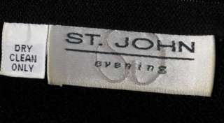 St. John Evening Black Multi Color Paillettes Womans Knit Top  