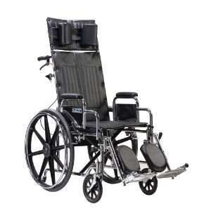   Reclining Wheelchair with Detachable Desk Arms and Elevating Leg rest
