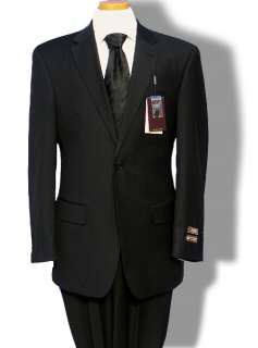 NWT Giorgio Black Pinstripe Wool Cashmere Fashion btn Mens Suit Sz 40 