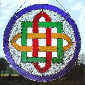    Multicolored Celtic Knot Glass Art Design   14